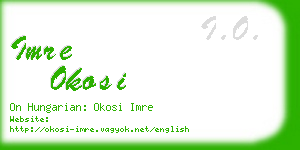 imre okosi business card